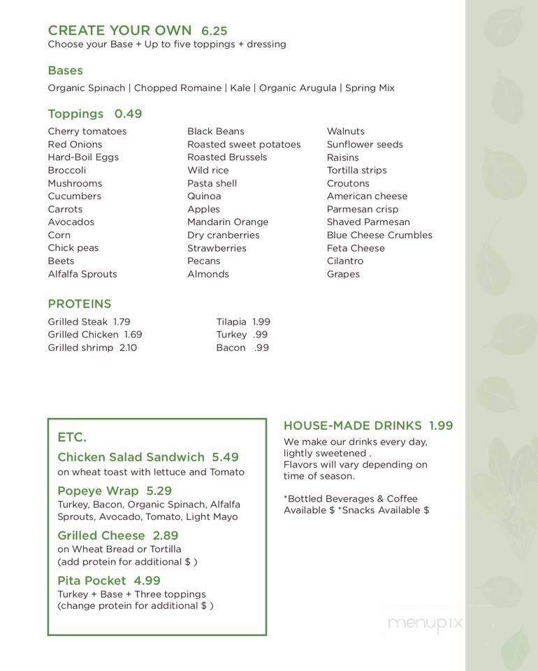 The Leaf - Lynchburg, VA menu_pic