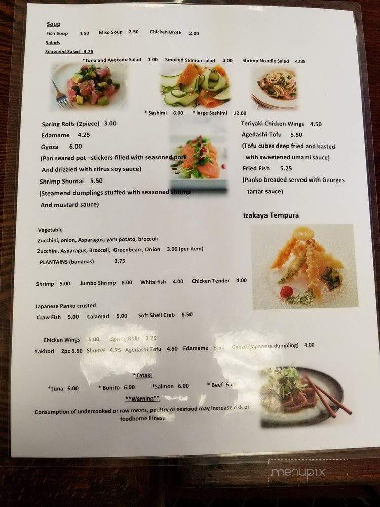 Izakaya Japanese - Forest, VA menu_pic
