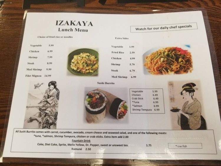 Izakaya Japanese - Forest, VA menu_pic