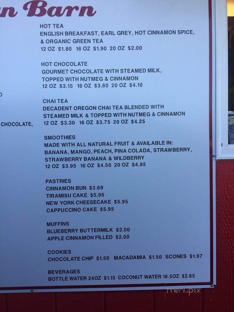 The Bean Barn - Madison Heights, VA menu_pic