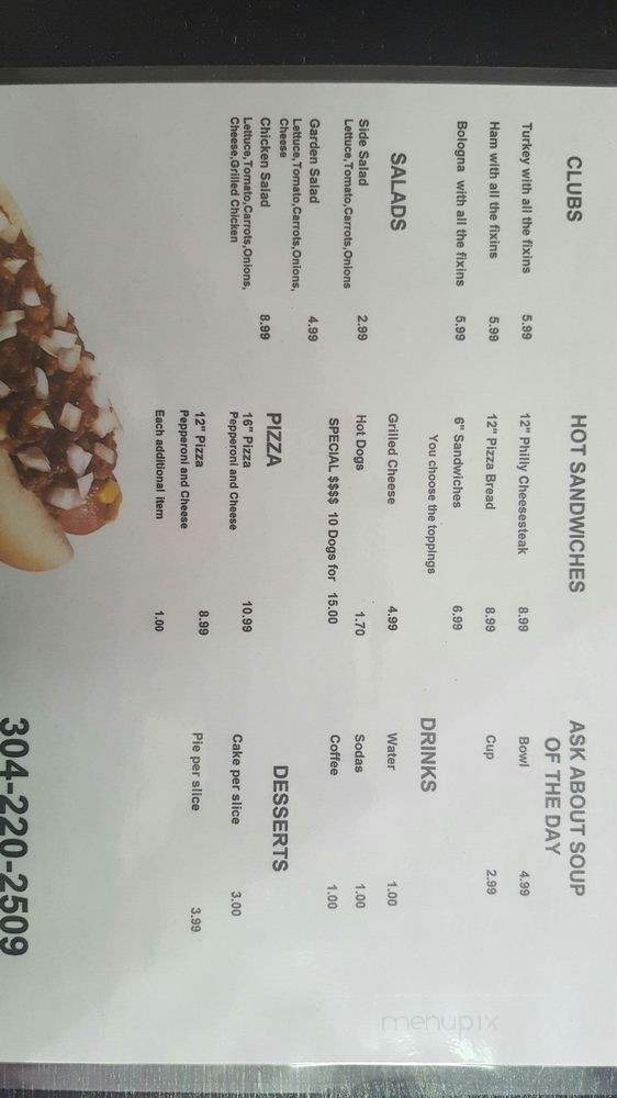 Sweet Home Primitives and Cafe - Marmet, WV menu_pic