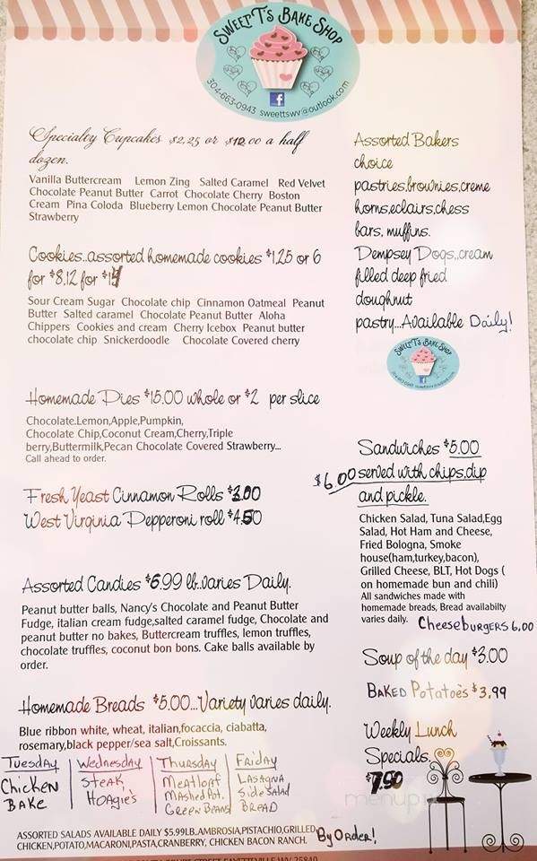 Sweet T's Bake Shop - Fayetteville, WV menu_pic