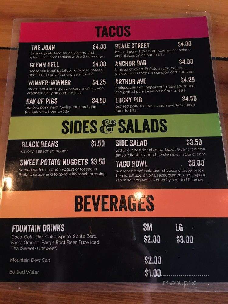 Tacoholix - Wheeling, WV menu_pic