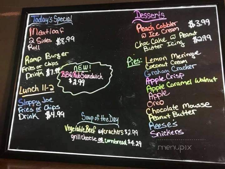 The Oakford Diner - Richwood, WV menu_pic