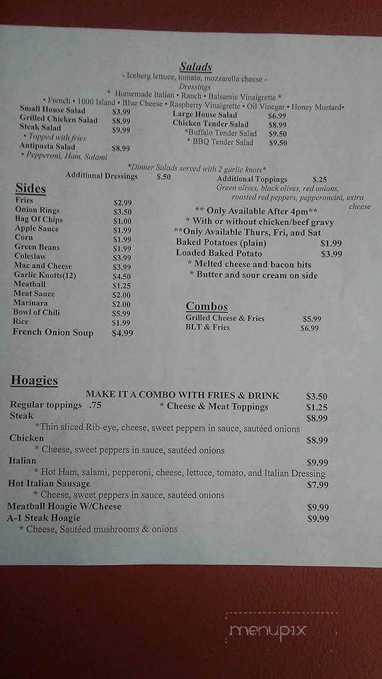 Parker's 4th Street - Clarksburg, WV menu_pic