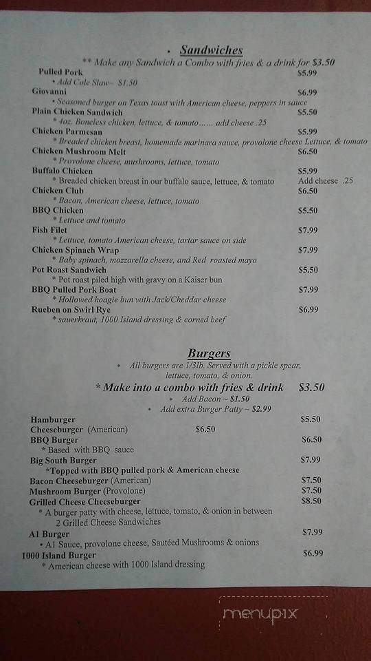 Parker's 4th Street - Clarksburg, WV menu_pic