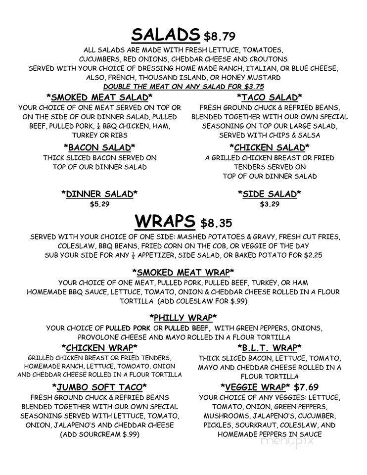 Smokehouse Barbeque - Glenville, WV menu_pic