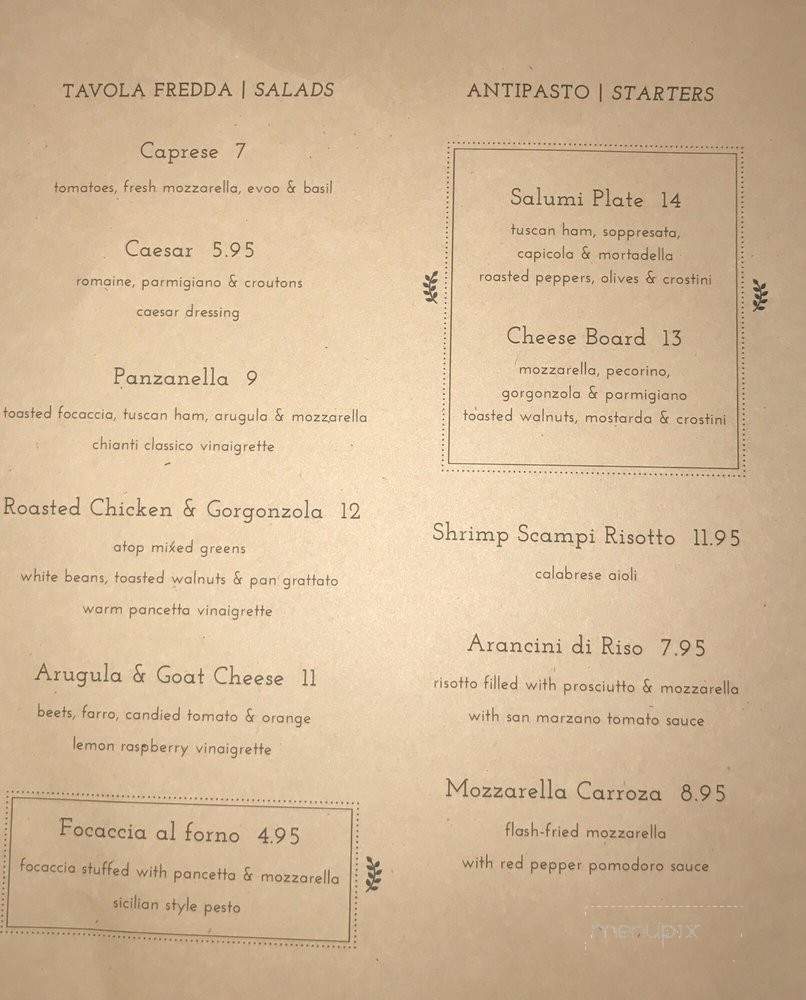 Quanto Basta West - Bermuda Run, NC menu_pic