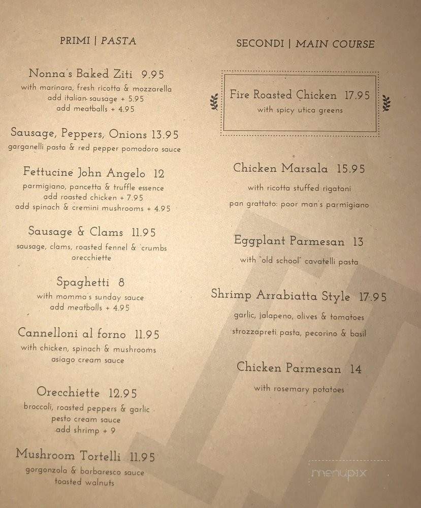 Quanto Basta West - Bermuda Run, NC menu_pic