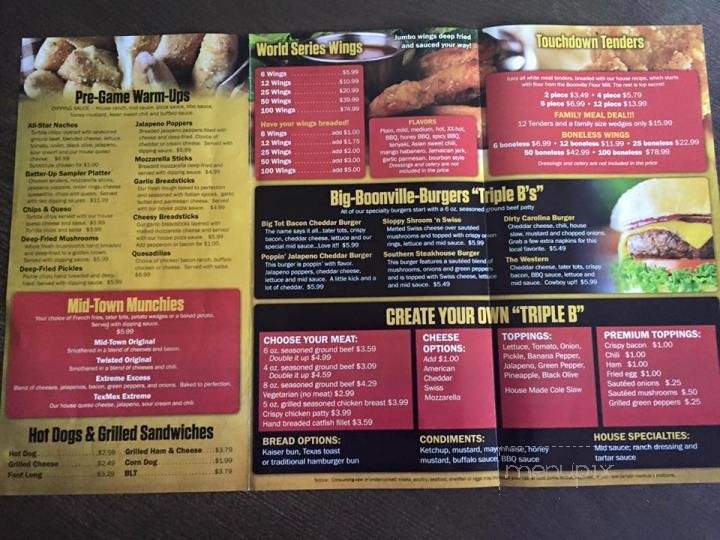 Mid Town Gas N Grill - Boonville, NC menu_pic