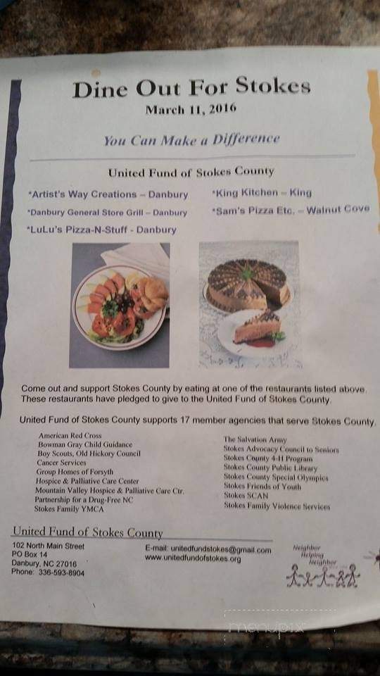 LuLu's Pizza - Danbury, NC menu_pic