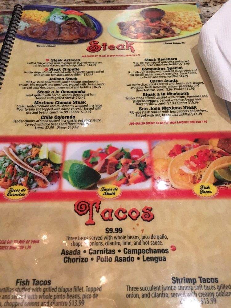 Compadres Tequila Lounge - Pittsboro, NC menu_pic