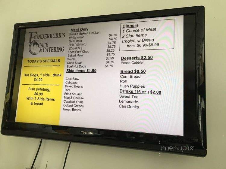 Funderburks Cafe & Catering - Greensboro, NC menu_pic