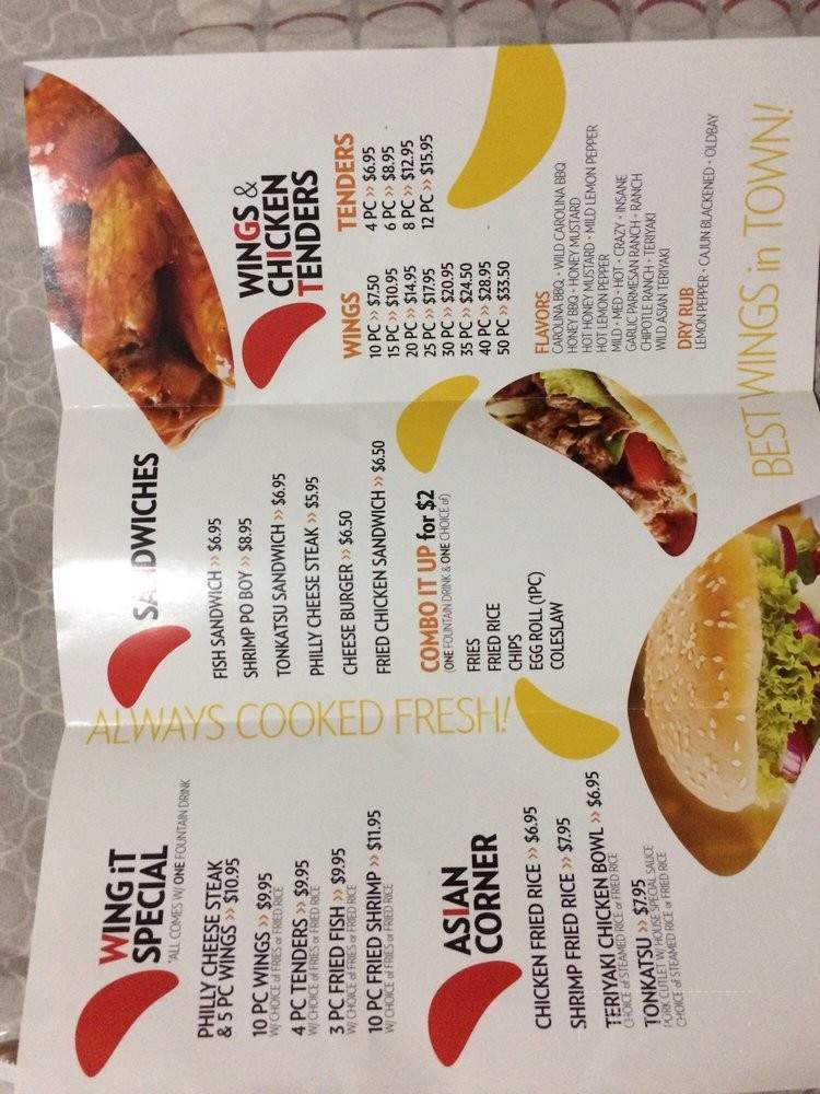 Wing It - Greensboro, NC menu_pic