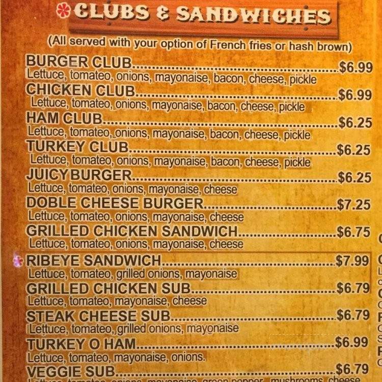 Vaquero's Diner & Mexican Grill - Greensboro, NC menu_pic