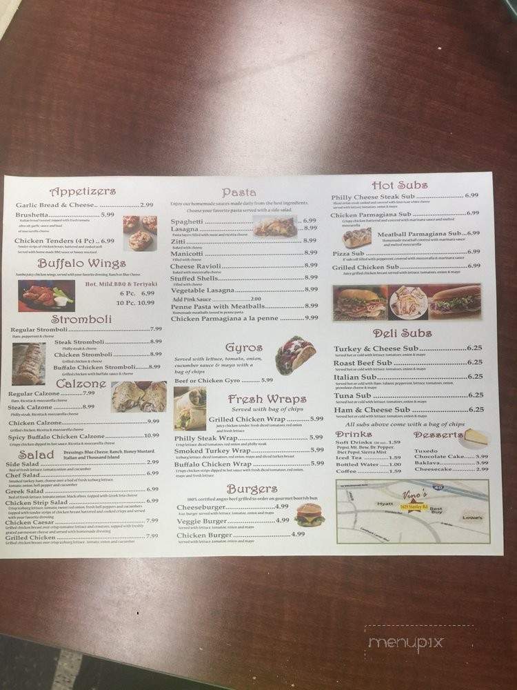 Vino's Pizzeria - Greensboro, NC menu_pic
