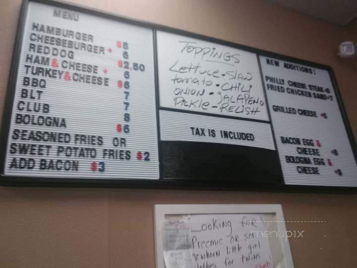 Guy's - Oxford, NC menu_pic