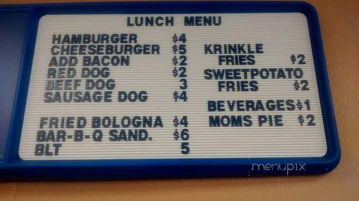 Guy's - Oxford, NC menu_pic