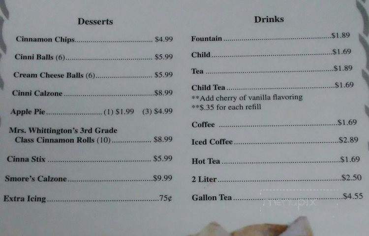 Mi Amor's Pizzeria - Chocowinity, NC menu_pic