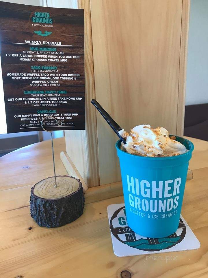 Higher Grounds A Coffee & Ice Cream - Kill Devil Hills, NC menu_pic