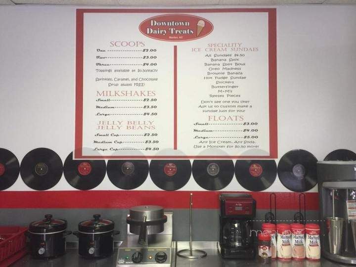 Downtown Dairy Treats - Lincolnton, NC menu_pic