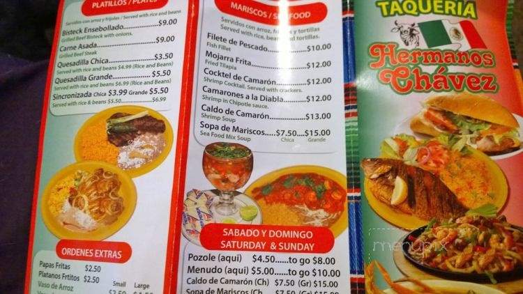 Taqueria Hermanos Chavez - Lincolnton, NC menu_pic