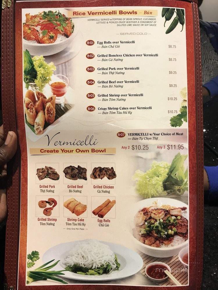 Mr. Pho - Charlotte, NC menu_pic