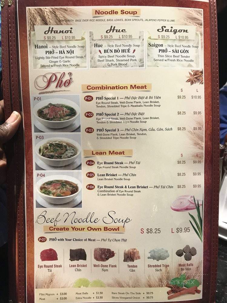 Mr. Pho - Charlotte, NC menu_pic