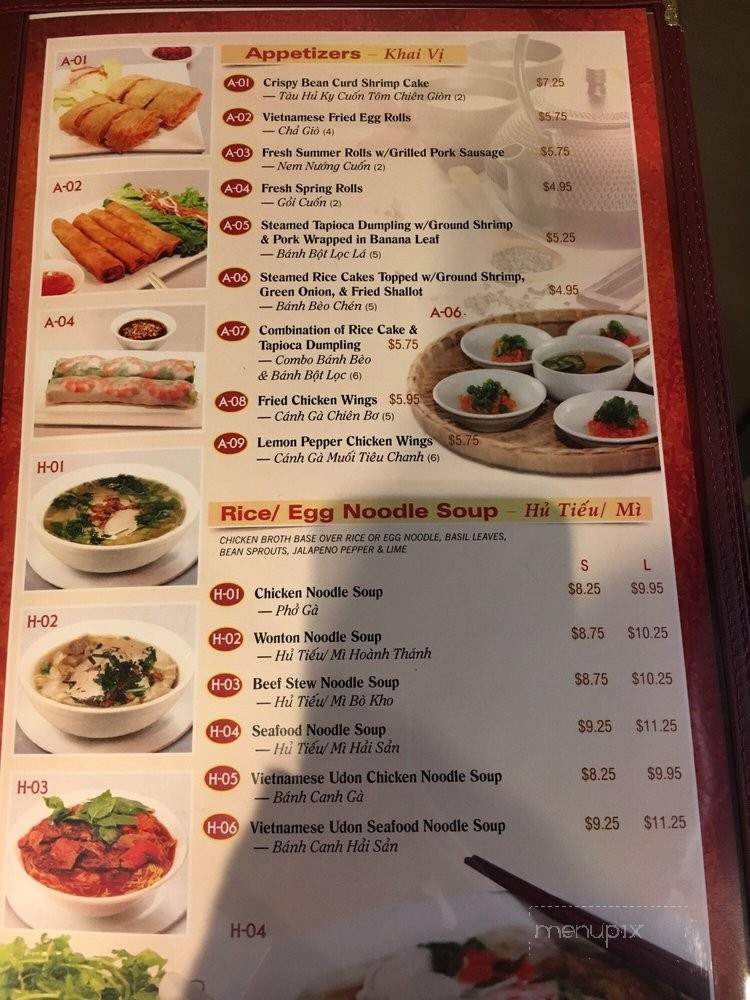 Mr. Pho - Charlotte, NC menu_pic