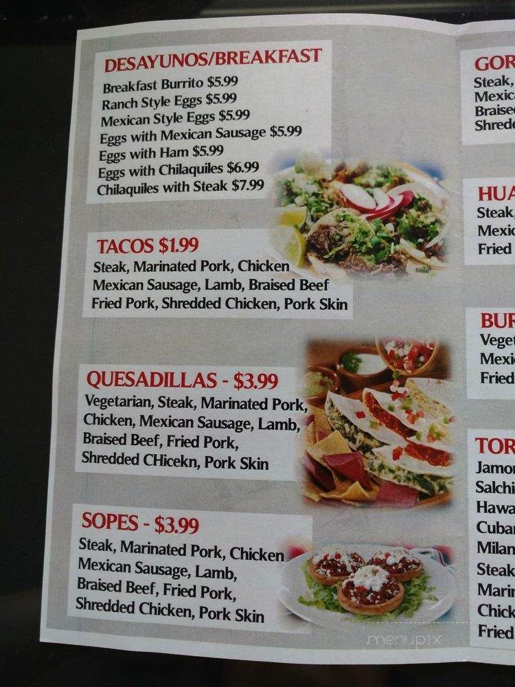 Taqueria Las Delicias - Fayetteville, NC menu_pic