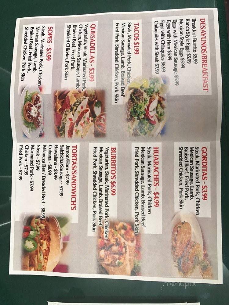Taqueria Las Delicias - Fayetteville, NC menu_pic