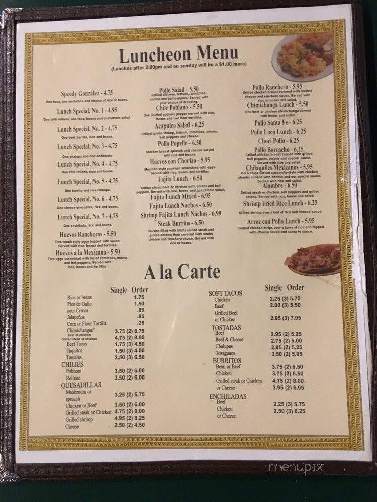 El Zarape de Antonio - Lumberton, NC menu_pic