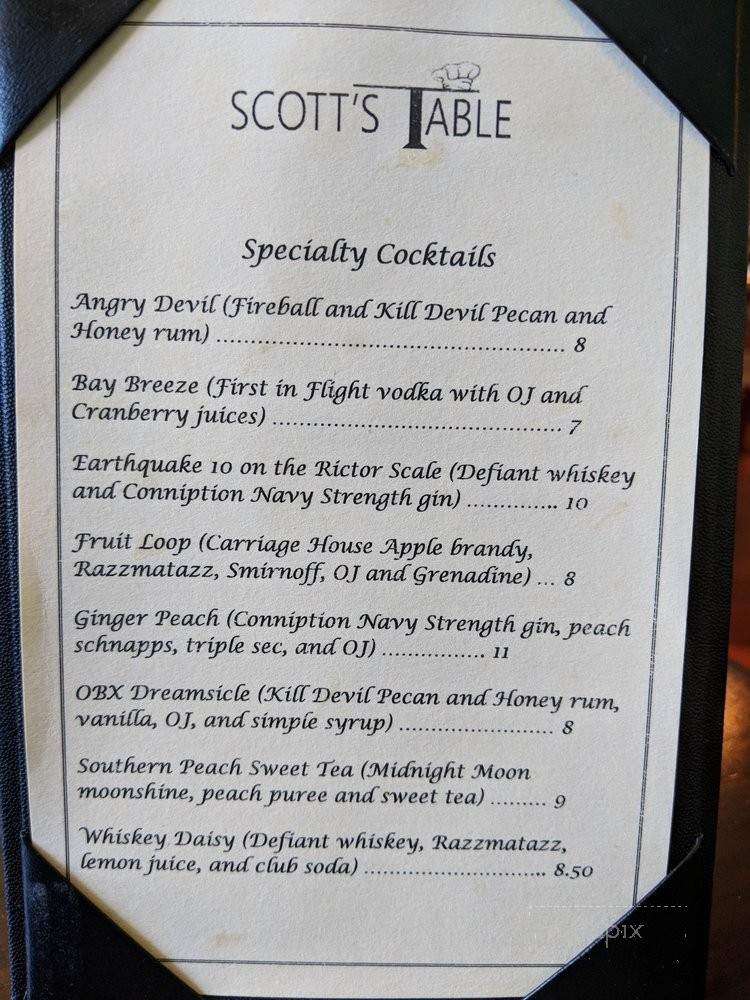 Scott's Table - Southern Pines, NC menu_pic