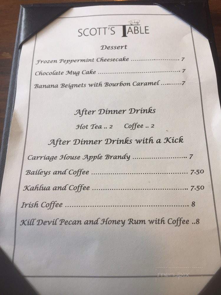 Scott's Table - Southern Pines, NC menu_pic