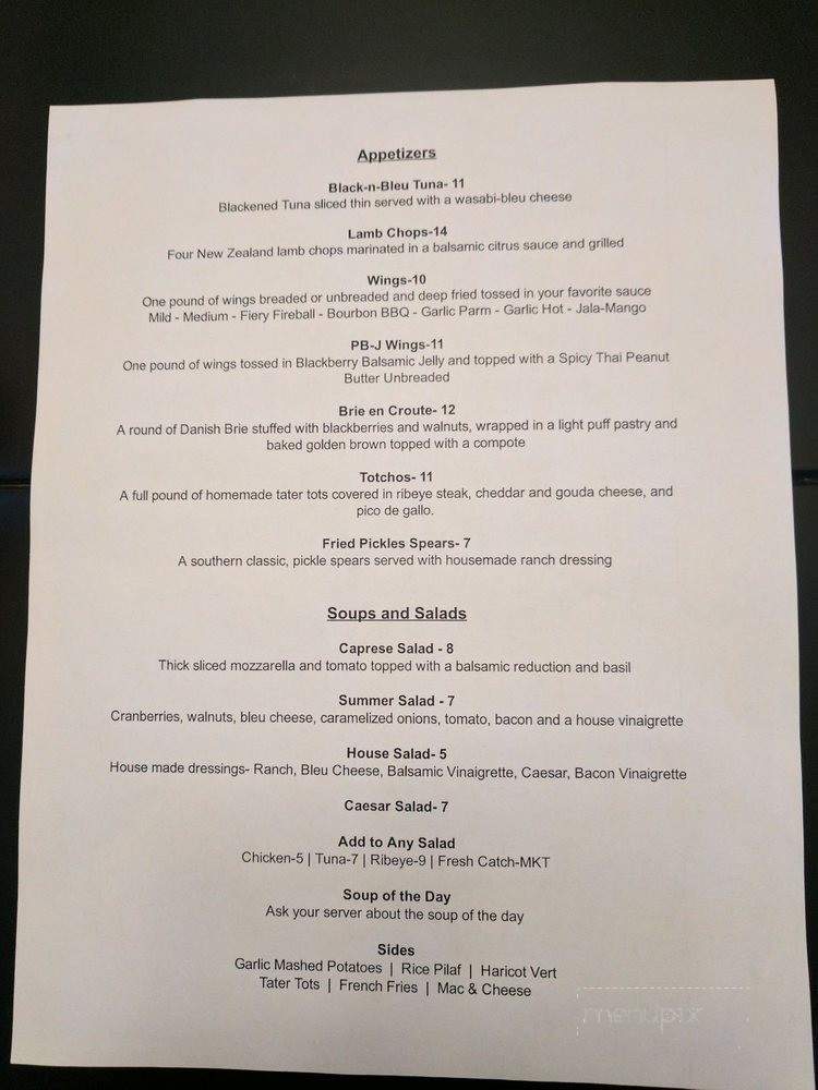 Chug & Grub - Surf City, NC menu_pic