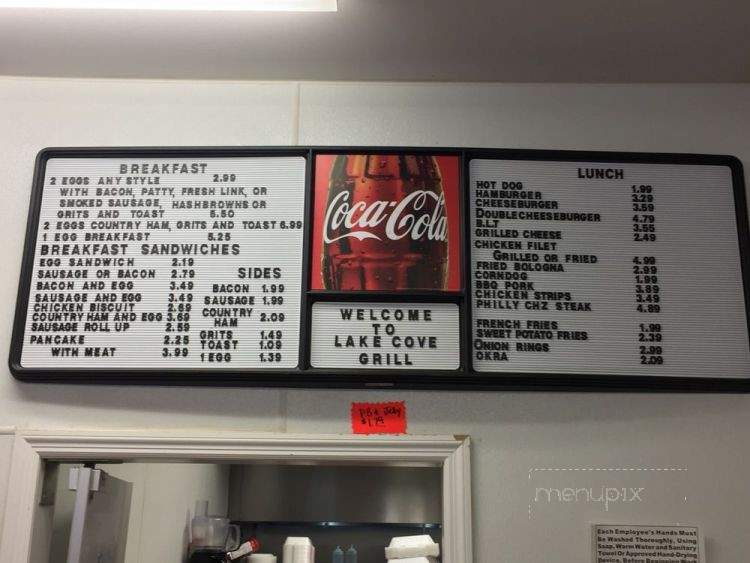 Lake Cove Grill - Lake Waccamaw, NC menu_pic