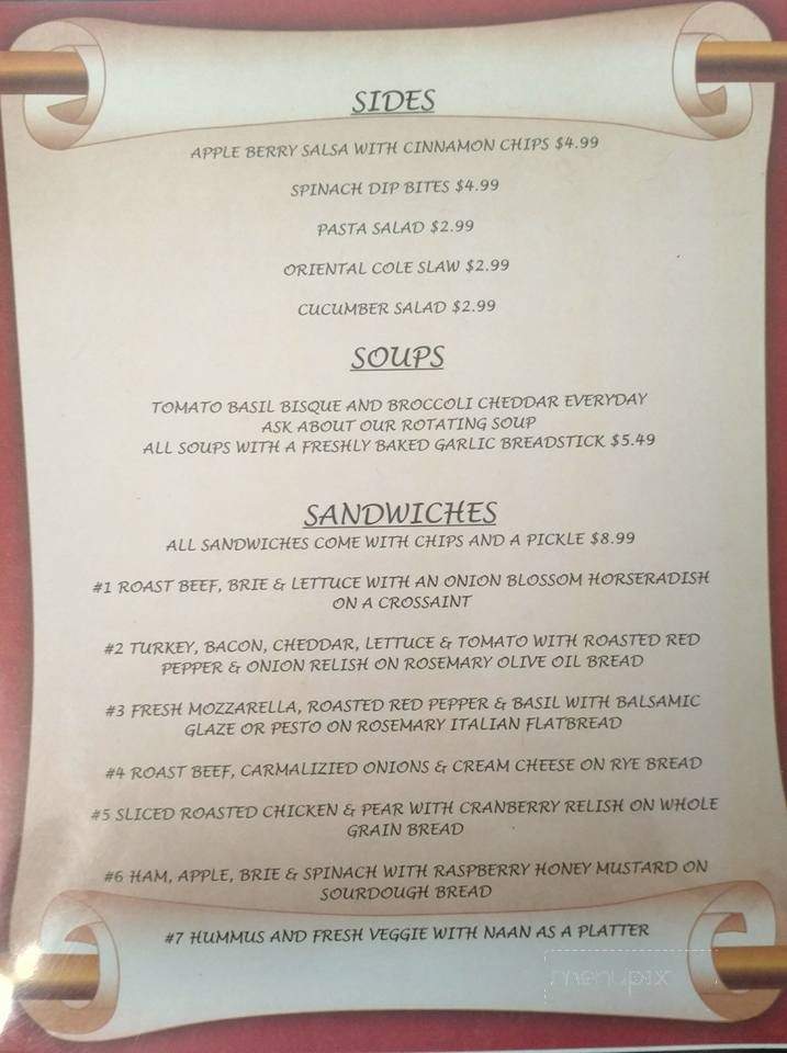 Raven Js Sandwhich Shoppe - Southport, NC menu_pic