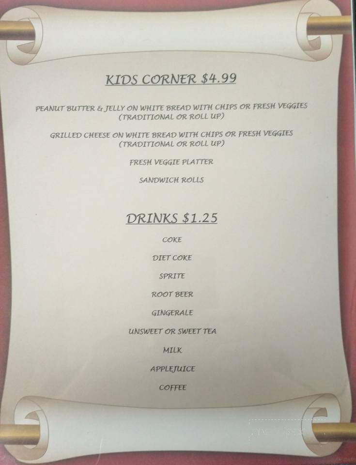 Raven Js Sandwhich Shoppe - Southport, NC menu_pic