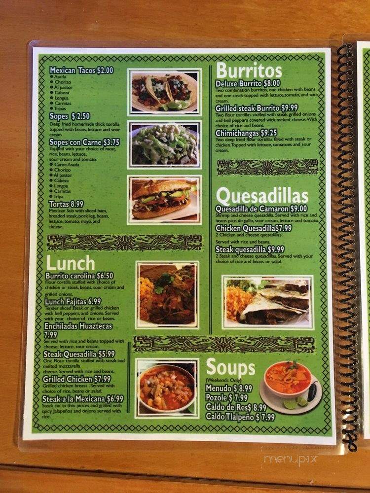 Taqueria Lupita's - Whiteville, NC menu_pic