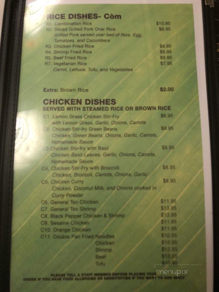 I Love Pho - Winterville, NC menu_pic