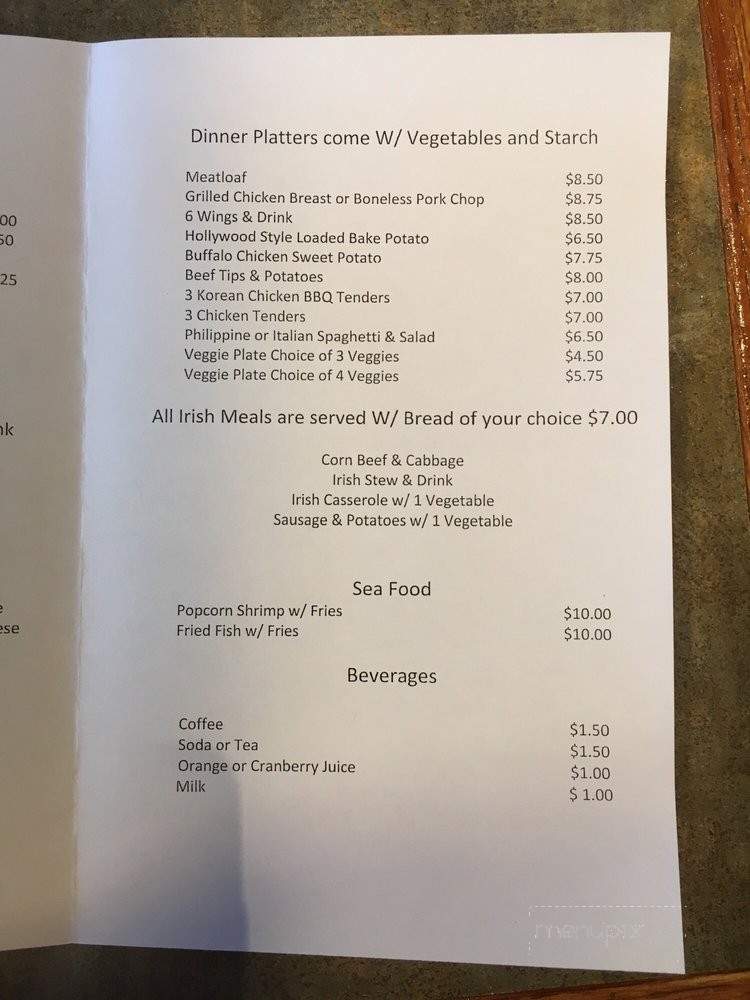 Amerisian Restaurant - Jonesville, NC menu_pic