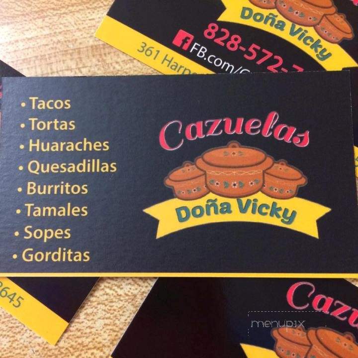 Cazuelas Dona Vicky - Lenoir, NC menu_pic
