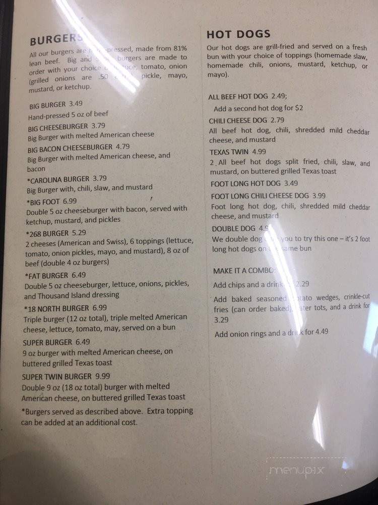 18 North Sandwiches and More - North Wilkesboro, NC menu_pic