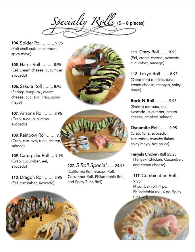 Osaki Japanese Restaurant and Sushi Bar - Valdese, NC menu_pic