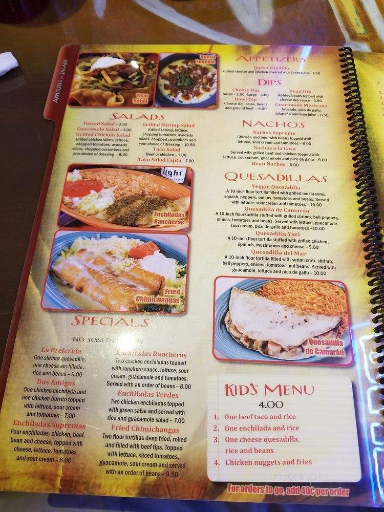 La Poblana - Bryson City, NC menu_pic