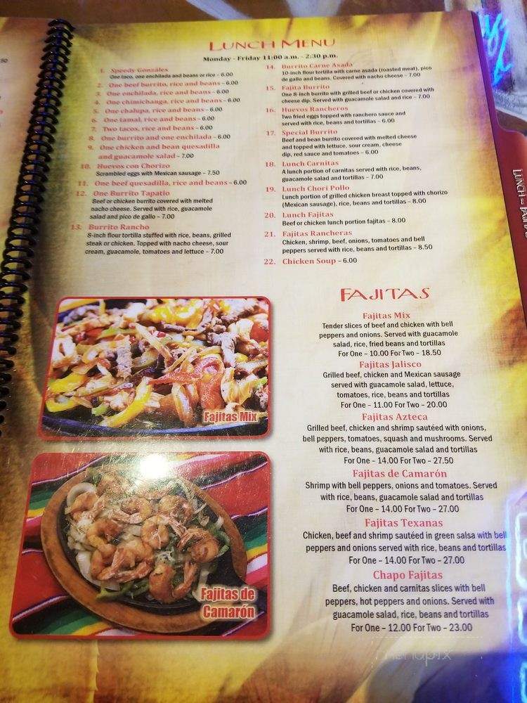 La Poblana - Bryson City, NC menu_pic