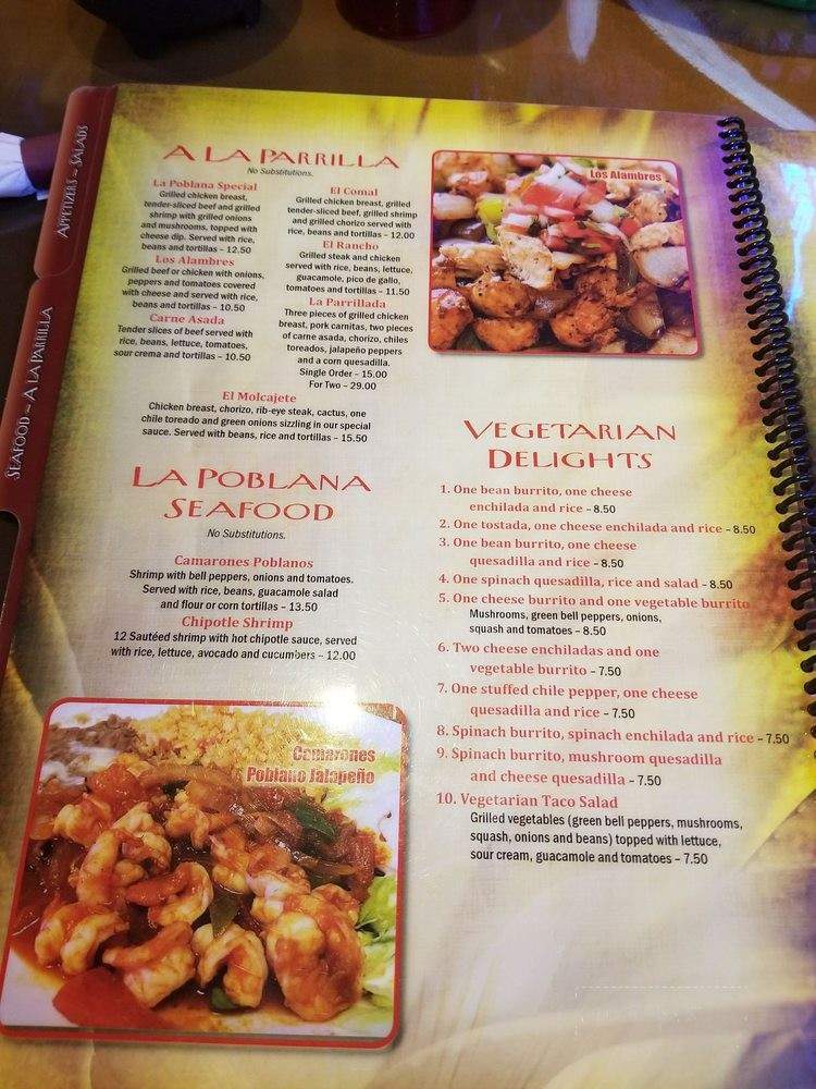 La Poblana - Bryson City, NC menu_pic