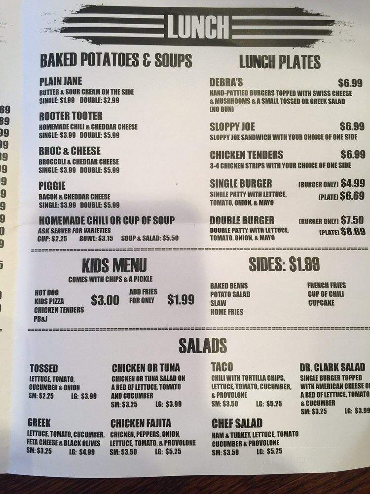 Blondie's - Chesnee, SC menu_pic