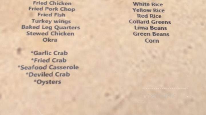 EastSide Soul Food - Charleston, SC menu_pic
