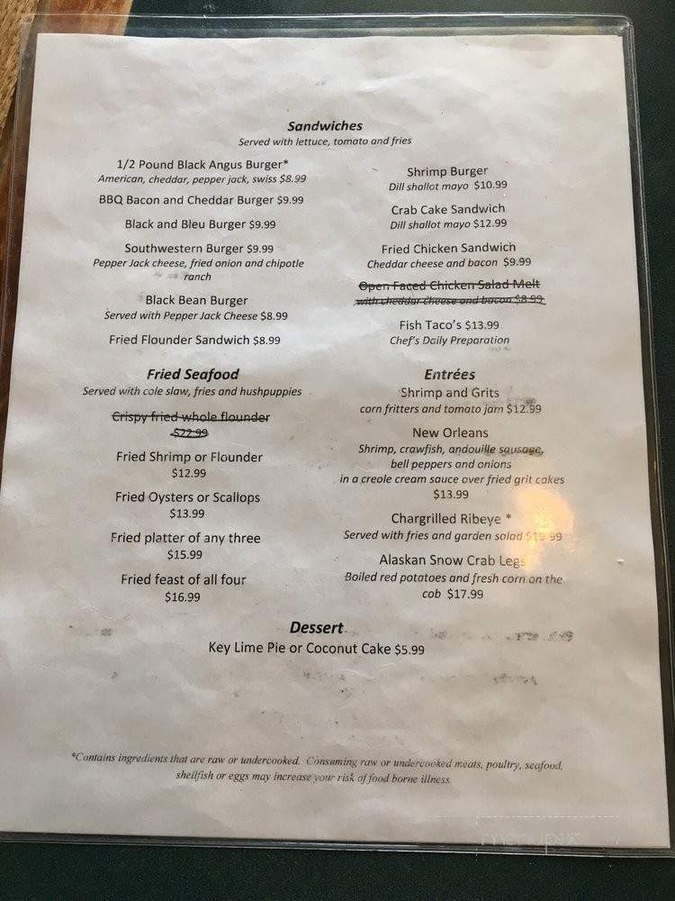 Locklear's on Little Oak - Charleston, SC menu_pic